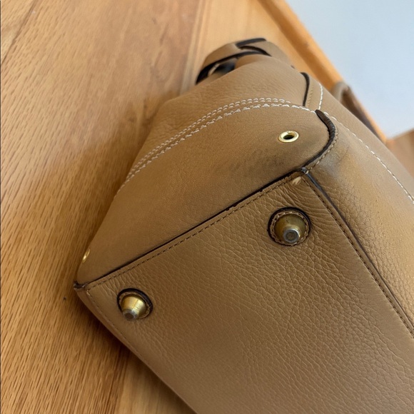 Coach Vintage Hampton Braided Pebbled Leather shoulder Bag tan Y2K Classic - Picture 13 of 16